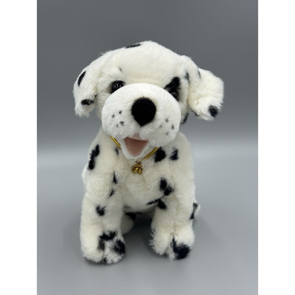 Vintage Walmart Dalmatian Puppy Dog Plush 9” Sitting Spotted Stuffed Animal Toy